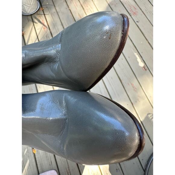 Vintage glam ancle booties gray fur shearing elegant Spain luxury bohemian - Picture 7 of 13